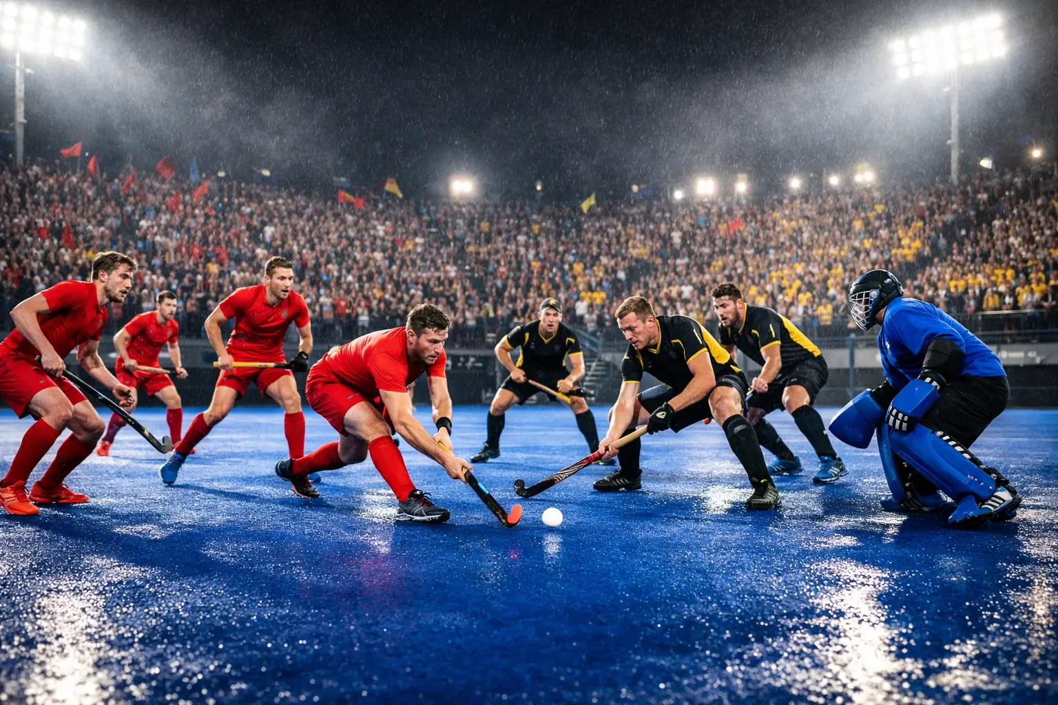 Play-off wedstrijd met intense sfeer en volle tribunes