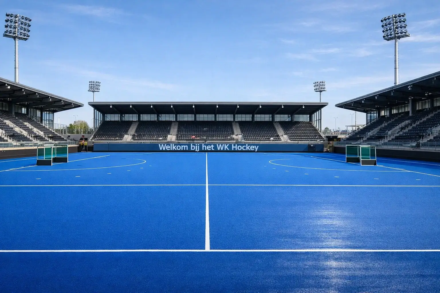 Modern hockeystadion klaar voor een groot internationaal toernooi